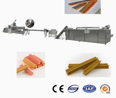 Strip, stick, bone รูปร่างอาหารสุนัขเครื่องอัดรีดอุปกรณ์การประมวลผล / เครื่องจักรอาหารสุนัข