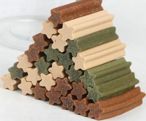 Strip, stick, bone รูปร่างอาหารสุนัขเครื่องอัดรีดอุปกรณ์การประมวลผล / เครื่องจักรอาหารสุนัข