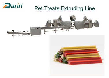 เนื้อ Sticks ธรรมชาติเครื่องทำอาหารสุนัขทันตกรรมถือว่าผลิตภัณฑ์สายเครื่องอัดรีดสกรูเดี่ยว
