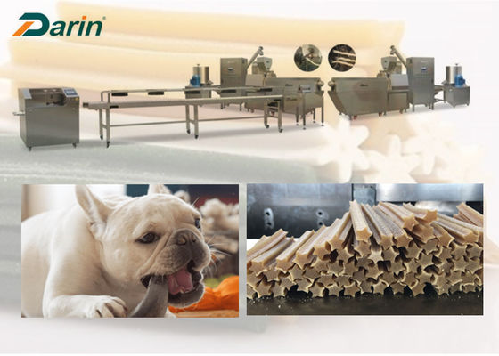 100KW PET Chews สายการผลิตเครื่องรักษาสัตว์เลี้ยง Stainless Steel