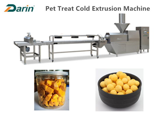 Jerky Dog Treat Machine อาหารสัตว์เลี้ยง Extruder Line 300-500kg / Hr