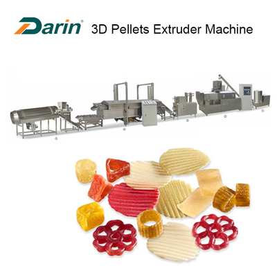 3D Pellet Fryer Snack Extruder Machine 100-150กก./ชม