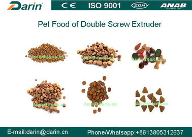 Double Screw Pet Food Extruder เครื่องผลิตอุปกรณ์สำหรับผลิตอาหารสำหรับสุนัข