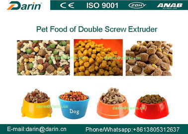 Twin-screw อาหารสำหรับสัตว์เลี้ยง Extruder machine / food extrusion equipment