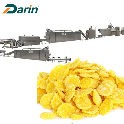 300KG / H Corn Flakes สายการผลิตอาหารเช้าซีเรียลสายการผลิต