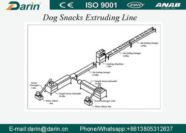 SUS304 Material Snacks สุนัข / สัตว์เลี้ยง Treats อาหารสุนัข Extruder เครื่องกับ WEG มอเตอร์