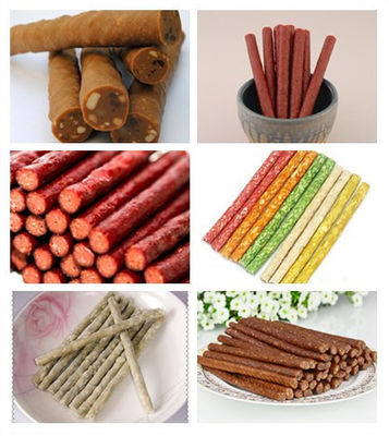 เครื่องตัดเนื้อเป็นเส้น / สายการผลิตขนมสุนัขแบบเส้นจากเนื้อสัตว์