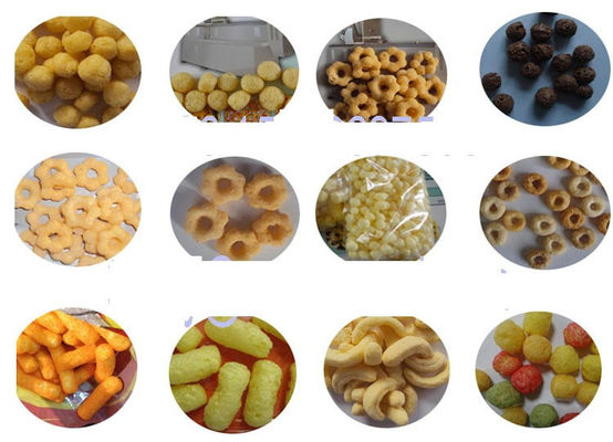 SS304 ข้าวโพดพัฟเครื่องขนมขบเคี้ยวอาหาร Extruding Machine