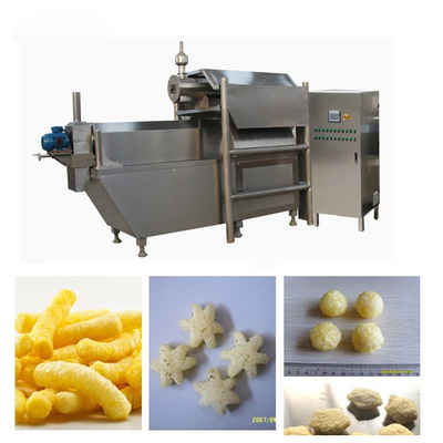 รับรอง CE Corn Cheese Ball เครื่องทำขนมพัฟเครื่องอัดรีดสกรูคู่