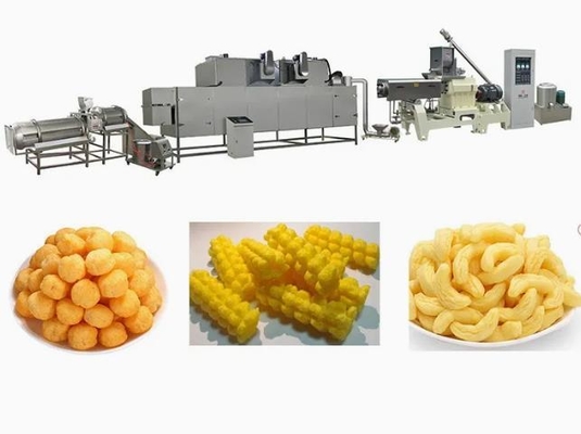 ข้าวโพดพัฟข้าวโพด Extruder Machine / เครื่องมันฝรั่งเครื่องชงเครื่อง