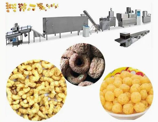 เหล็กกล้าไร้สนิม 304 เครื่องพัฟข้าวโพดแบบอัตโนมัติขนาด 100-150 กิโลกรัมต่อชั่วโมง