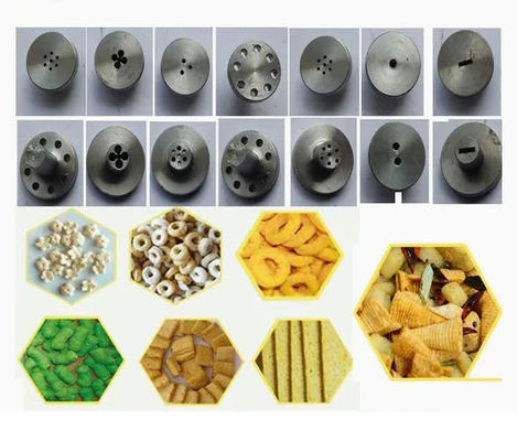 เครื่องอัดรีดพัฟข้าวโพดขนาดใหญ่ที่มีเครื่องอัดรีดแบบสกรูคู่