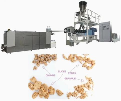 เครื่องจักร Extruder ถั่วเหลืองพื้นผิว / ถั่วเหลืองนักเก็ตผลิต Extruder Line