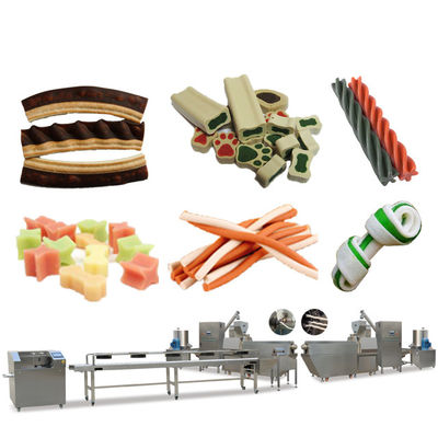 เครื่องทำขนมสุนัขแบบใช้สกรูเดี่ยว สแตนเลส 100-150 กก./ชม.