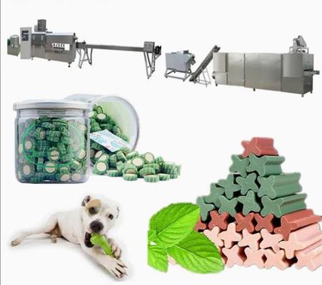 เครื่องรักษาสัตว์เลี้ยงรูปทรงต่างๆ Dog Chews ขนมขบเคี้ยวอุปกรณ์แปรรูปอาหาร Extruder
