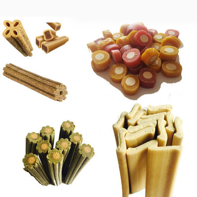 เครื่องรักษาสัตว์เลี้ยงรูปทรงต่างๆ Dog Chews ขนมขบเคี้ยวอุปกรณ์แปรรูปอาหาร Extruder