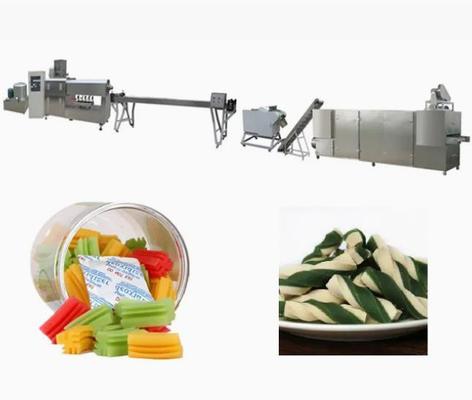 สายการผลิต PET Chews SS 100KW สำหรับสุขภาพฟันของสุนัข