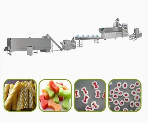 100KW PET Chews สายการผลิตเครื่องรักษาสัตว์เลี้ยง Stainless Steel