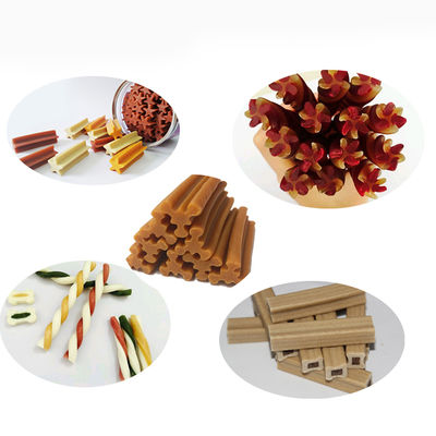 100KW PET Chews สายการผลิตเครื่องรักษาสัตว์เลี้ยง Stainless Steel