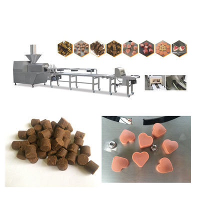 สายการแปรรูปอาหารสัตว์เลี้ยงเครื่องอัดรีดเย็นทันตกรรมอ่อนพร้อมหน้าจอสัมผัส