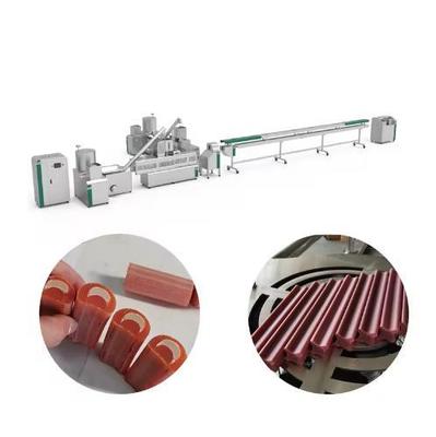 ได้รับการอนุมัติ CE สี munschy เคี้ยวติด rawhide สัตว์เลี้ยงสายการประมวลผลอาหาร