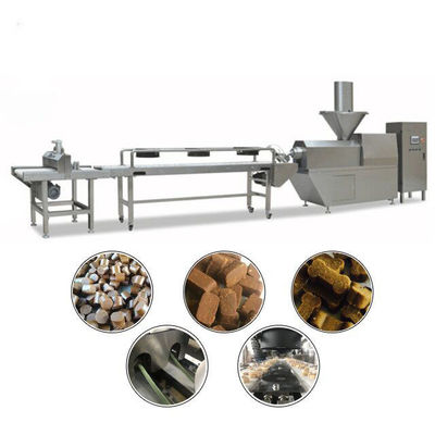 Jerky Meat Soft Dog Chewing สายการผลิตอาหารสัตว์เลี้ยง Siemens PLC