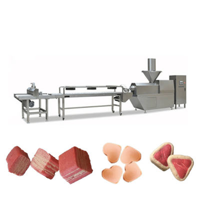 Jerky Meat Soft Dog Chewing สายการผลิตอาหารสัตว์เลี้ยง Siemens PLC