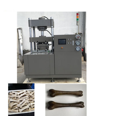 สายการผลิตอาหารสัตว์เลี้ยงกำลังสูงไฮดรอลิก Rawhide / กระดูกกดสำหรับสุนัข