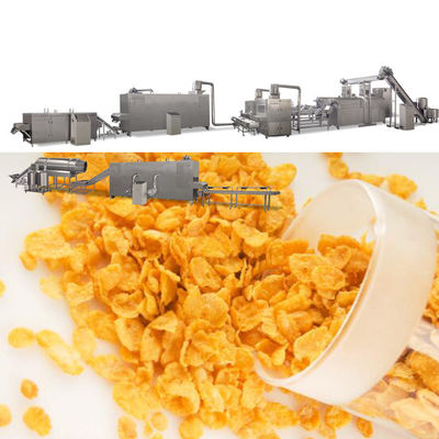 300KG / H Corn Flakes สายการผลิตอาหารเช้าซีเรียลสายการผลิต
