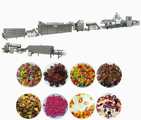 เครื่องจักรเกล็ดข้าวโพด / ขนมขบเคี้ยวข้าวโพด snack สายการผลิตอาหาร