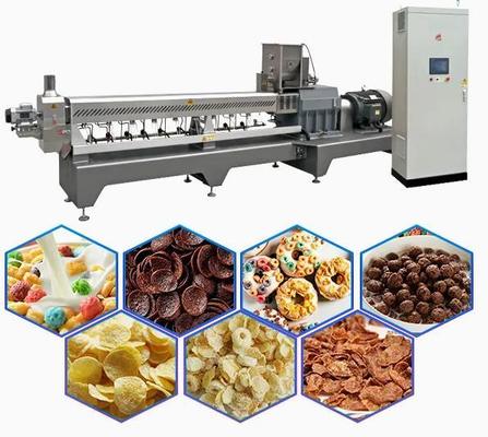 อาหารเช้าธัญพืชและ Corn Flakes สายการผลิต / ขนมพัฟเครื่อง Extruder