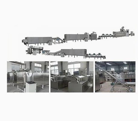 สเตนเลสสตีล Snack Extruder สายการผลิตสำหรับธัญพืช / Corn Flakes