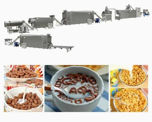 อาหารเช้าธัญพืชข้าวโพด Flakes เครื่องจักรที่มีขนาดใหญ่ความจุ 120-300kg / h