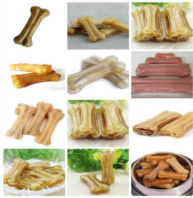 อุปกรณ์แปรรูปอาหารสัตว์เลี้ยงสแตนเลสสำหรับกระดูกกด Rawhide