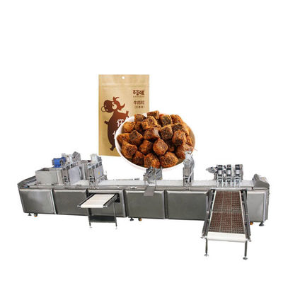 Siemens PLC Codfish Cubes เครื่องทำอาหารสุนัข Stainless Steel