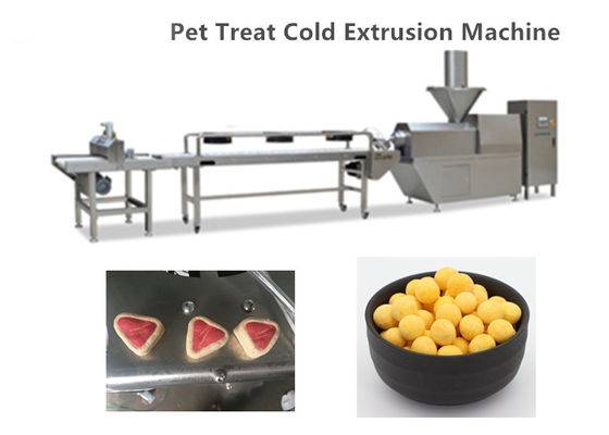 Jerky Dog Treat Machine อาหารสัตว์เลี้ยง Extruder Line 300-500kg / Hr