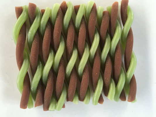 สกรูเดี่ยวสุนัขอาหารสุนัขอัดรีดสุนัขสัตว์เลี้ยง chews ปรับแต่งแรงดันไฟฟ้า