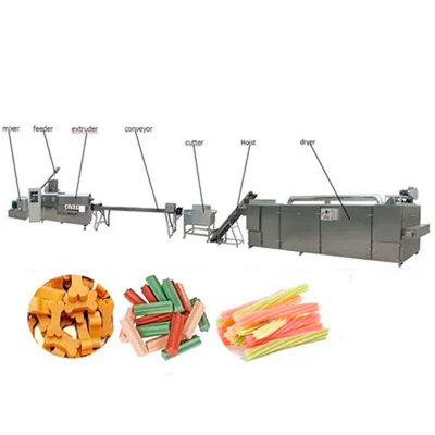 ได้รับการรับรอง CE Extruder สกรูเดี่ยวสำหรับสัตว์เลี้ยง Chewing Snack, Dog Treat
