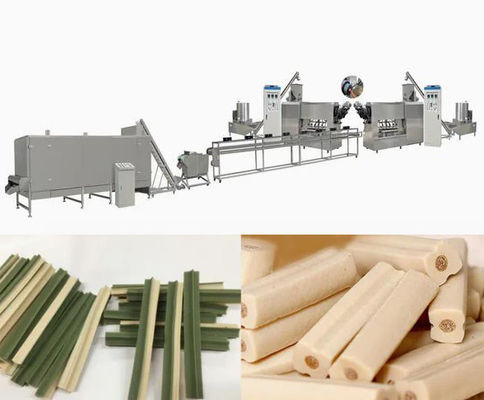 เครื่องอัดรีดอาหารสุนัขแบบสกรูเดี่ยวสำหรับขนมขบเคี้ยว