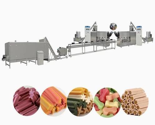 สัตว์เลี้ยง Chewing ขนมขบเคี้ยวเครื่องประมวลผล / อาหาร extruder เครื่อง
