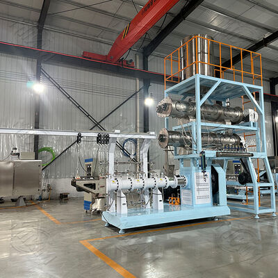 CE certified fully automatic twin screw Fish Feed Extruder Production Machine Fish Feed Pellet Processing Equipment