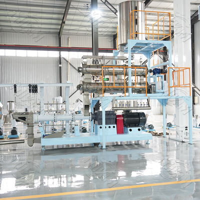 เครื่องผลักอาหารสัตว์เลี้ยงแบบต่อเนื่องและอัตโนมัติ ด้วยพลังงาน 380V/50Hz และเส้นกว้างสกรู 70-110 mm สําหรับอาหารปลาลอย