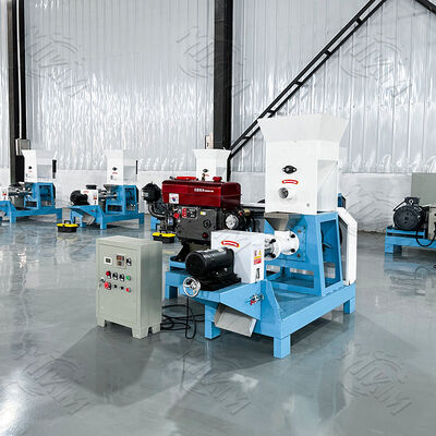 Custom Diesel-Powered Floating Fish Feed Pellet Making Machine 100kg/h Stainless Steel 220V Pet Food Extruder