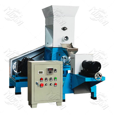 มินิ 220V Twin Screw Floating Fish Feed Extruder Machine สําหรับการใช้ในบ้านและโรงงานตัดชนิดปลา Feed Pellet Extruder