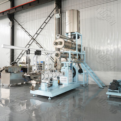 เครื่องอัดรีดแบบสกรูคู่เปียกกำลังสูง เครื่องอัดรีดแบบสกรูคู่เปียก / เครื่องขยายสำหรับผลิตอาหารปลาลอยน้ำและอาหารสัตว์เลี้ยง