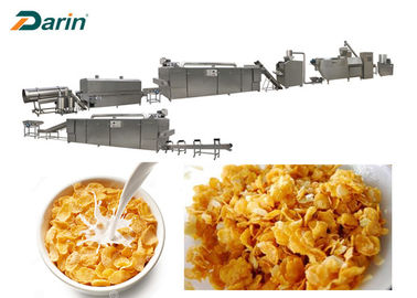 Kellogg อาหารเช้าซีเรียลข้าวโพดเกล็ด Flakes สายการผลิต Stailess Steel ซีเมนส์มอเตอร์ PLC