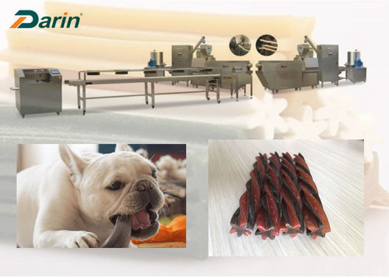 สายการผลิตสัตว์เลี้ยงสแตนเลส 100KW สำหรับฟันของสุนัข