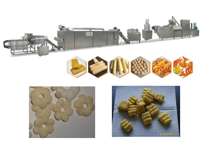 เครื่องผัดพัฟที่ทนทาน, อาหารข้าวโพดขนมพัฟทำสาย CE ผ่าน