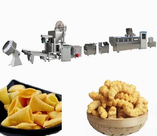 เหล็กกล้าไร้สนิม 304 เครื่องพัฟข้าวโพดแบบอัตโนมัติขนาด 100-150 กิโลกรัมต่อชั่วโมง