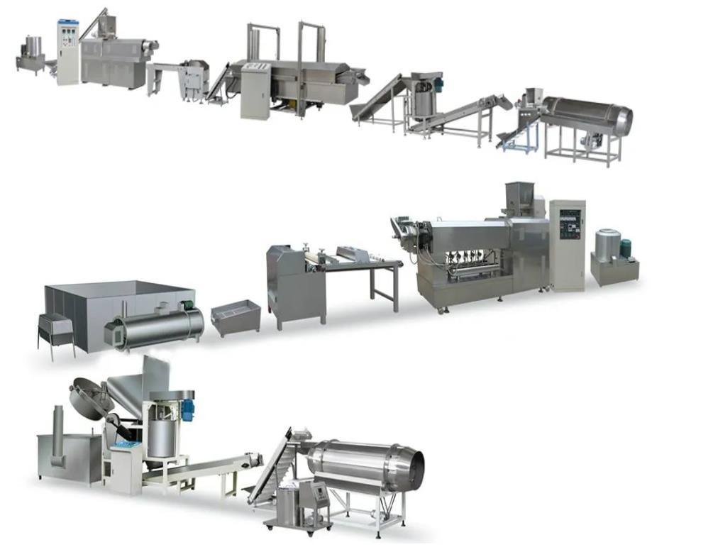 อุปกรณ์สกรูเดี่ยวสำหรับการผลิตอาหารสำหรับ 3D Flour Bugles Chips Making